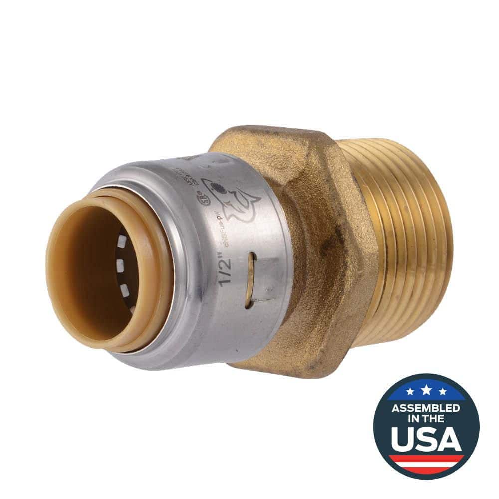 SharkBite Max 3/4 in. Push-to-Connect 1/2 in. MIP Brass Reducing Adapter Fitting