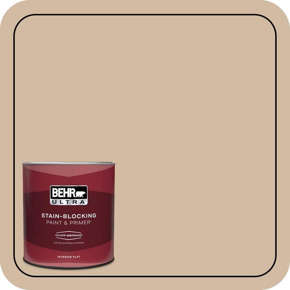BEHR ULTRA 1 qt. #N270-3 Coco Extra Durable Flat Interior Paint & Primer