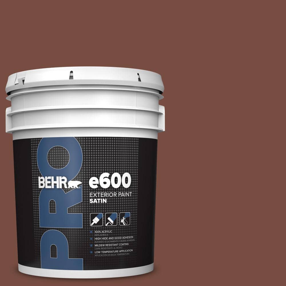 BEHR PRO 5 gal. #S170-7 Dark Cherry Mocha Satin Exterior Paint