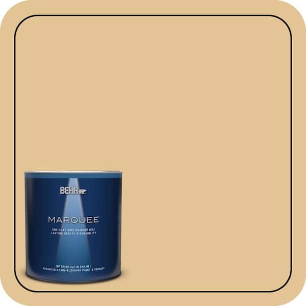 BEHR PREMIUM PLUS #310E-3 Ripe Wheat Enamel Interior/Exterior Paint & Primer Color Sample (3)