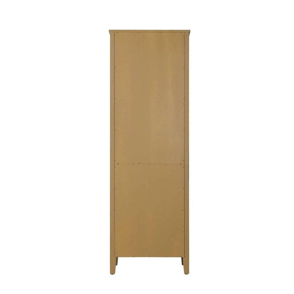 TIMELESS HOME 24 in. W x 18 in. D x 72 in. H Brown Freestanding Linen Cabinet (3)