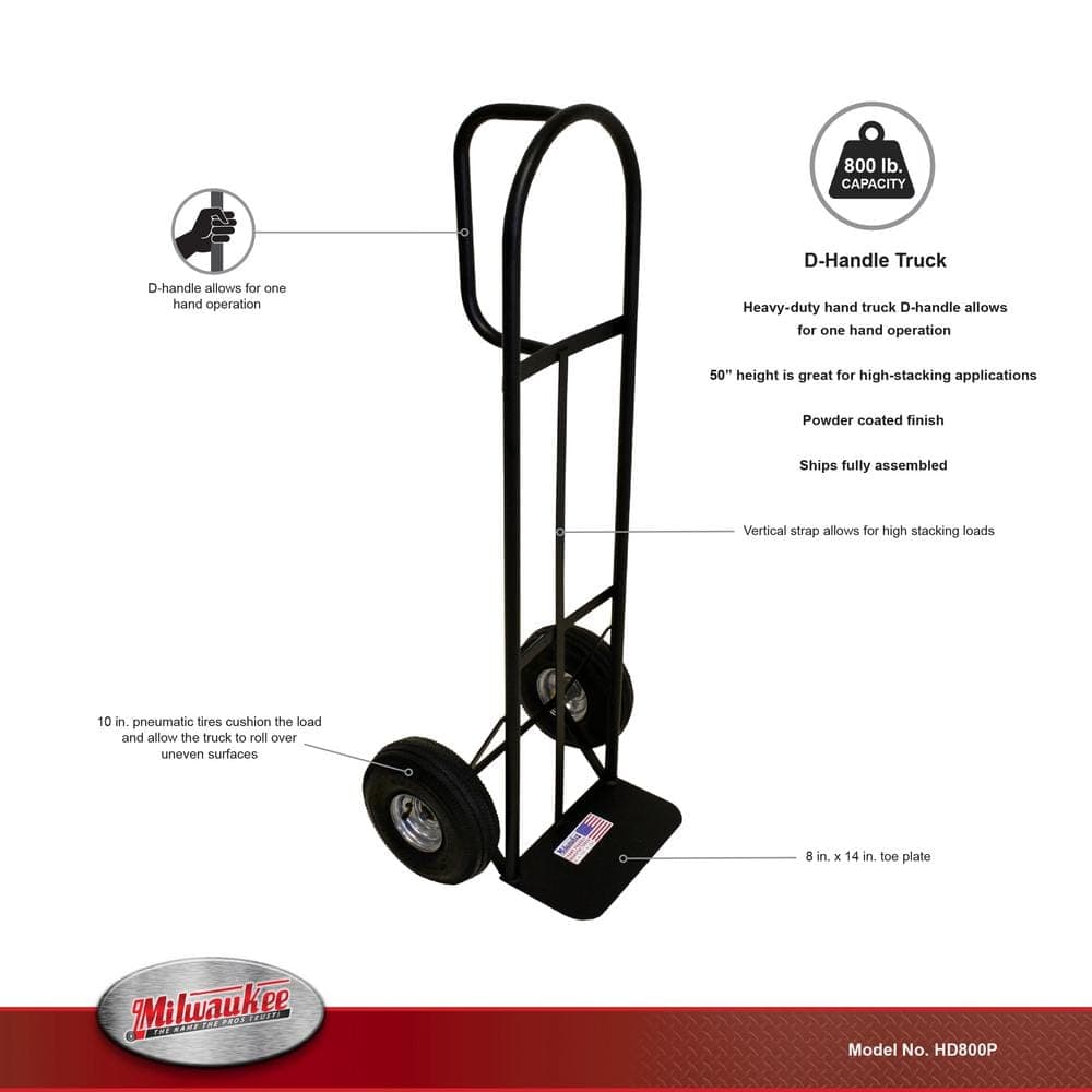 Milwaukee 800 lb. Capacity D-Handle Hand Truck (2)