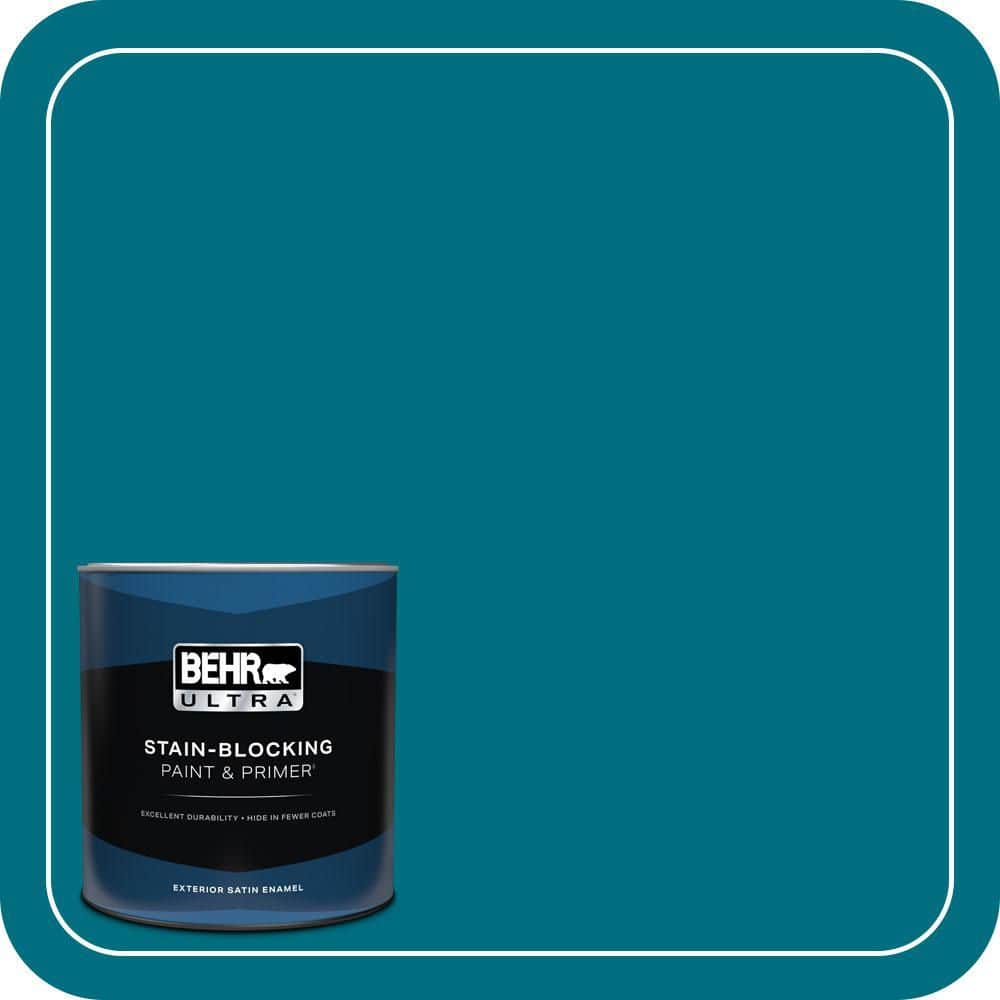 BEHR ULTRA 1 qt. #MQ4-54 Coastal Jetty Satin Enamel Exterior Paint & Primer