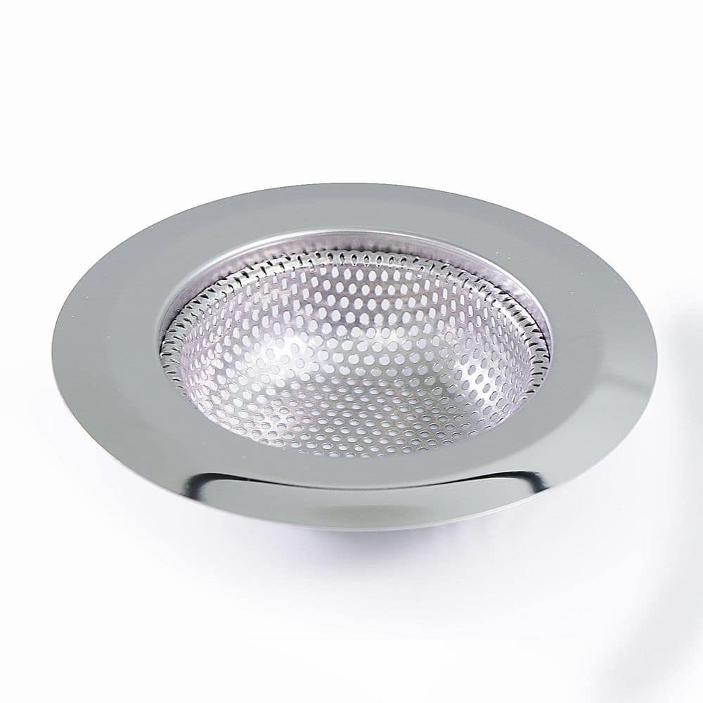 PLUMBFLEX 4.5 in. Stainless Steel Kitchen Sink Basket Strainer Replacement for Standard Drains, Chrome (2)
