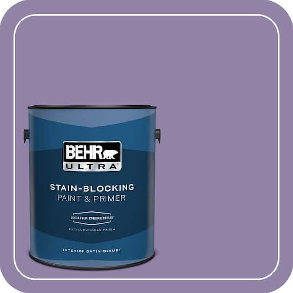 BEHR ULTRA 1 gal. #650D-5 Fabulous Grape Extra Durable Satin Enamel Interior Paint & Primer (2)