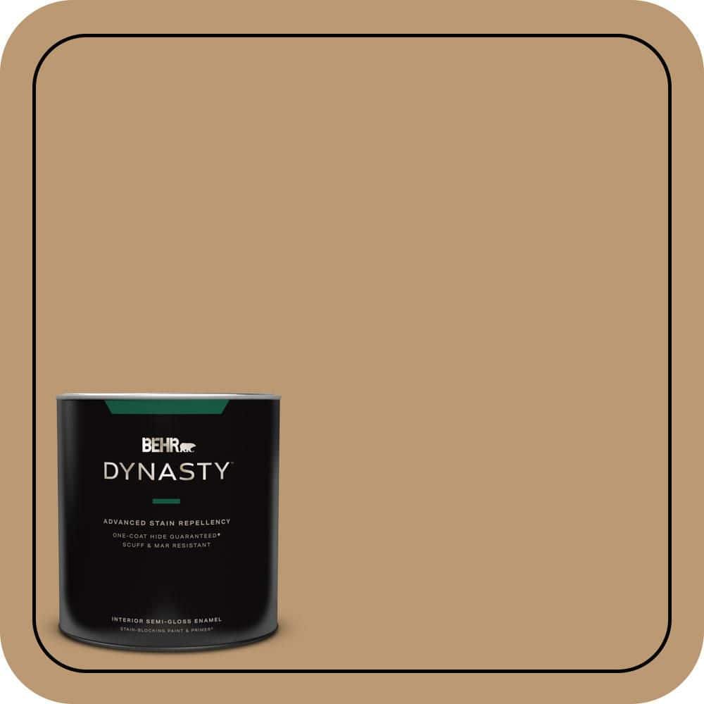 BEHR DYNASTY 1 qt. #N280-5 Antique Treasure One-Coat Hide Semi-Gloss Enamel Interior Stain-Blocking Paint and Primer