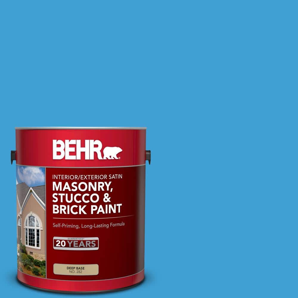 BEHR 1 gal. #P500-5 Peaceful River Satin Interior/Exterior Masonry, Stucco and Brick Paint