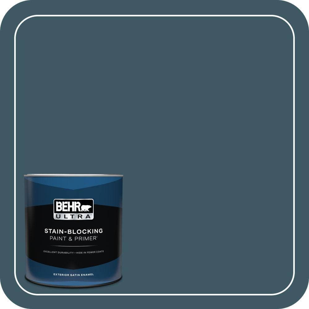 BEHR ULTRA 1 qt. #530F-7 Rain Storm Satin Enamel Exterior Paint & Primer