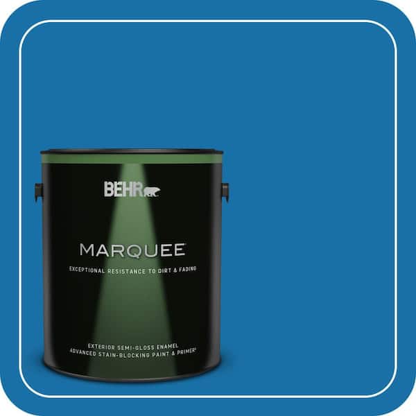 BEHR MARQUEE 1 gal. #560B-7 Cerulean Semi-Gloss Enamel Exterior Paint & Primer (2)