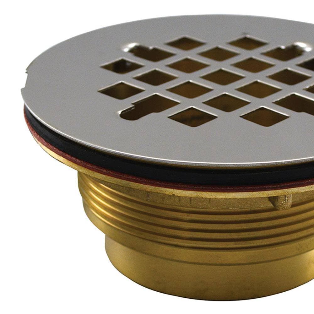 JONES STEPHENS 2 in. IPS Shower Stall Drain with 4-1/4 in. O.D. Stainless Steel Strainer (2)