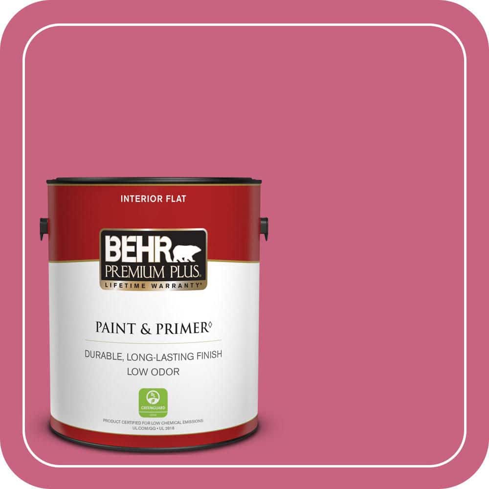 BEHR PREMIUM PLUS 1 gal. #P130-6 Ballerina Tutu Flat Low Odor Interior Paint & Primer (1)
