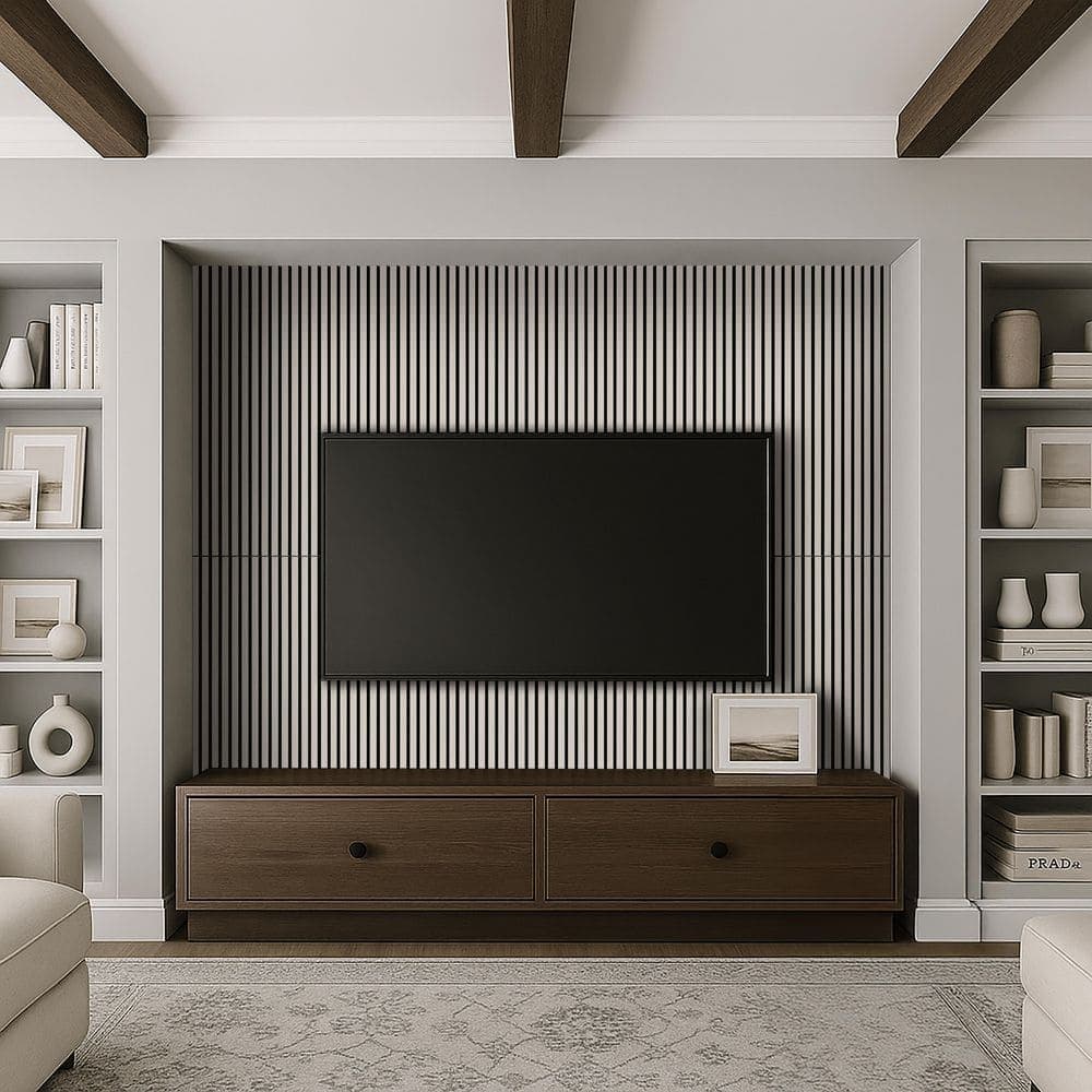 MSI Harmony Fog 0.80 in. x 24 in. x 48 in. Gray Wood Sound Absorbing Wall Panel (8 sq. ft./Each) (3)