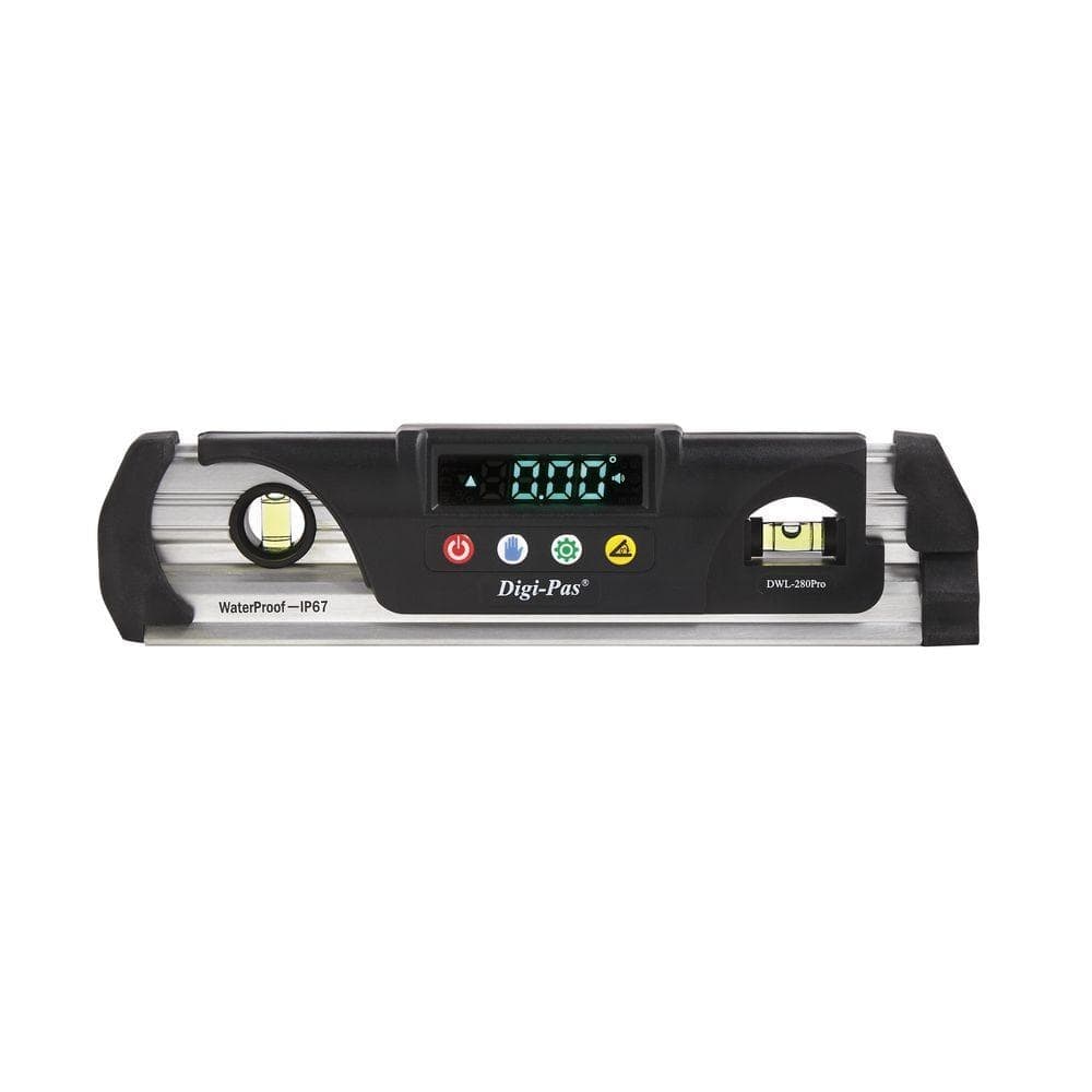 Digi-Pas 9 in. Waterproof IP67 Digital Torpedo Level and Protractor with Magnet LED Bright Display (3)