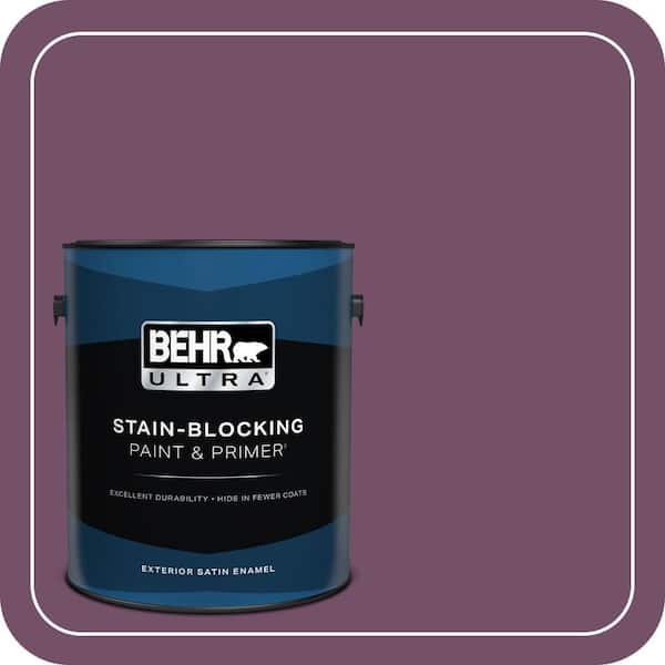 BEHR ULTRA 1 gal. #690D-7 Radicchio Satin Enamel Exterior Paint & Primer (2)
