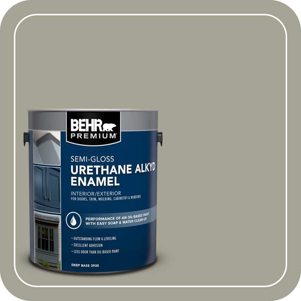 BEHR PREMIUM 1 gal. Home Decorators Collection #HDC-NT-01 Woodland Sage Urethane Alkyd Semi-Gloss Enamel Interior/Exterior Paint
