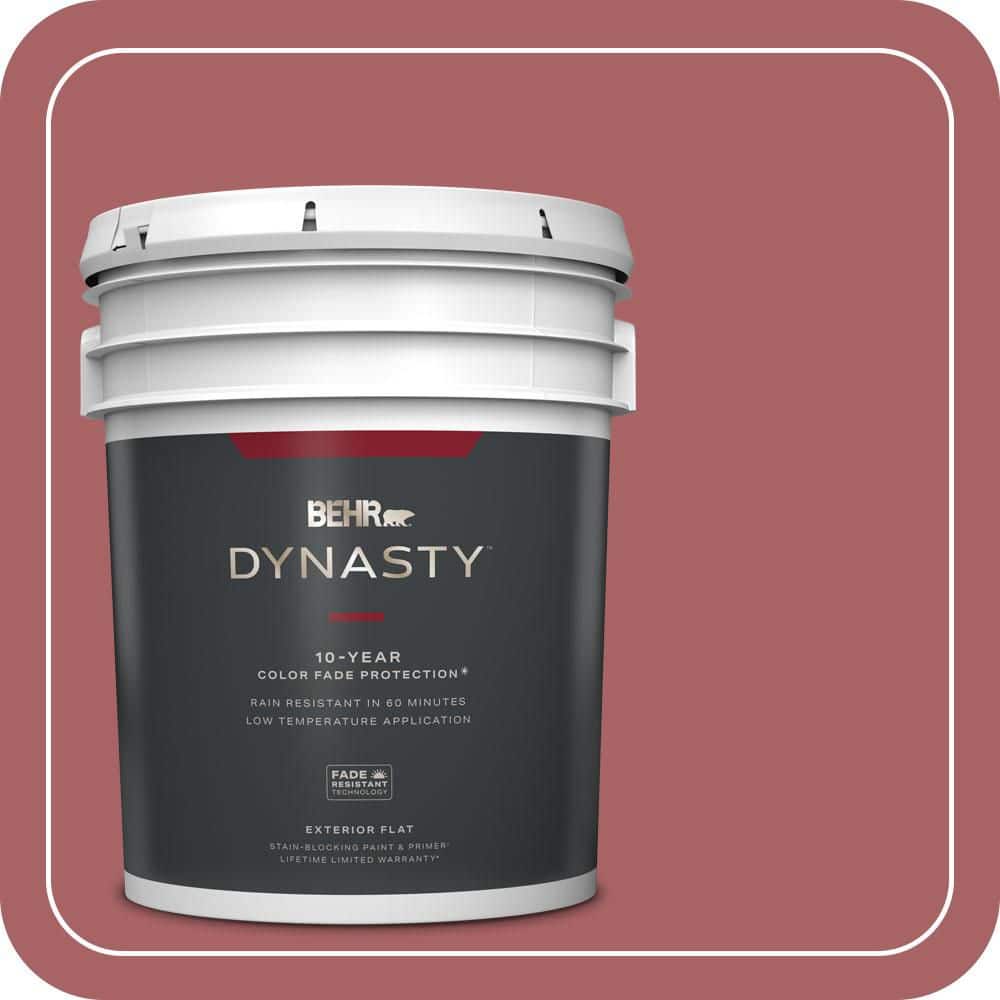 BEHR DYNASTY 5 gal. #PPU1-06 Rose Marquee Flat Exterior Stain-Blocking Paint & Primer