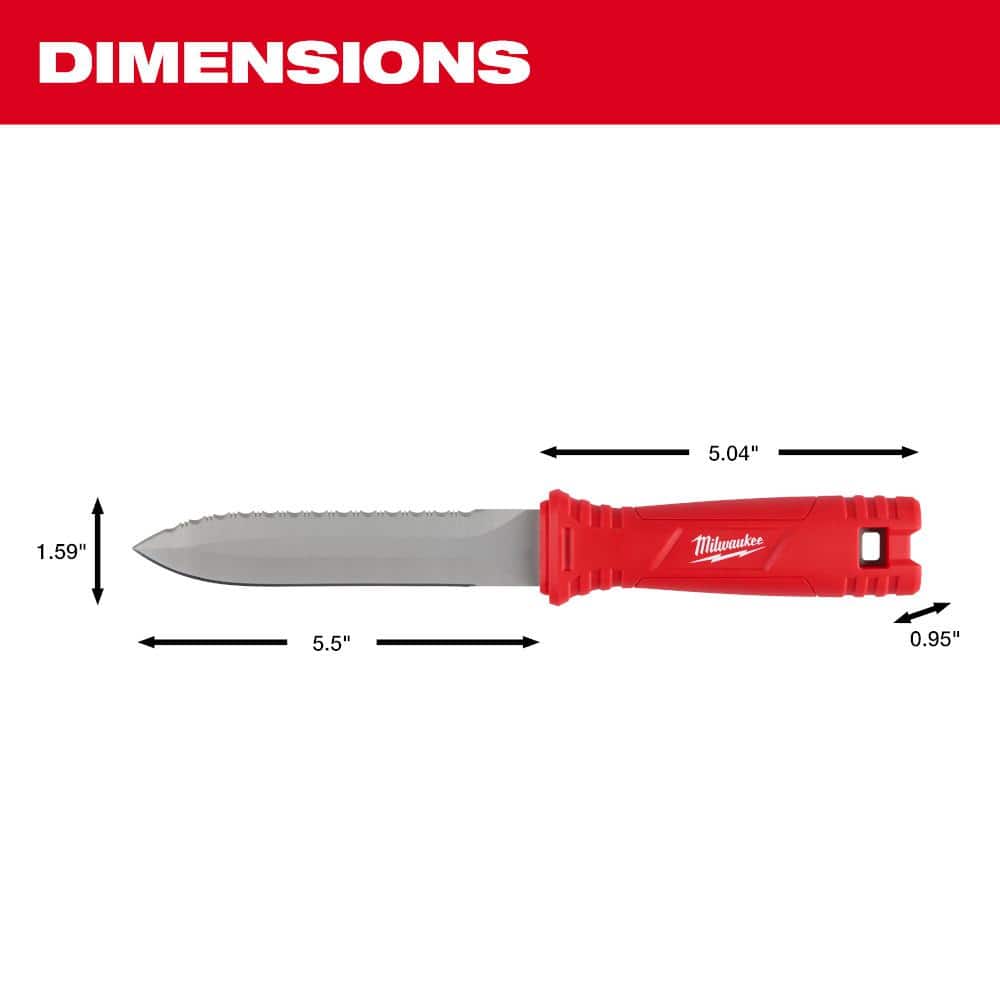 Milwaukee Duct Knife with 5.5 in. Blade and Sheath (4)