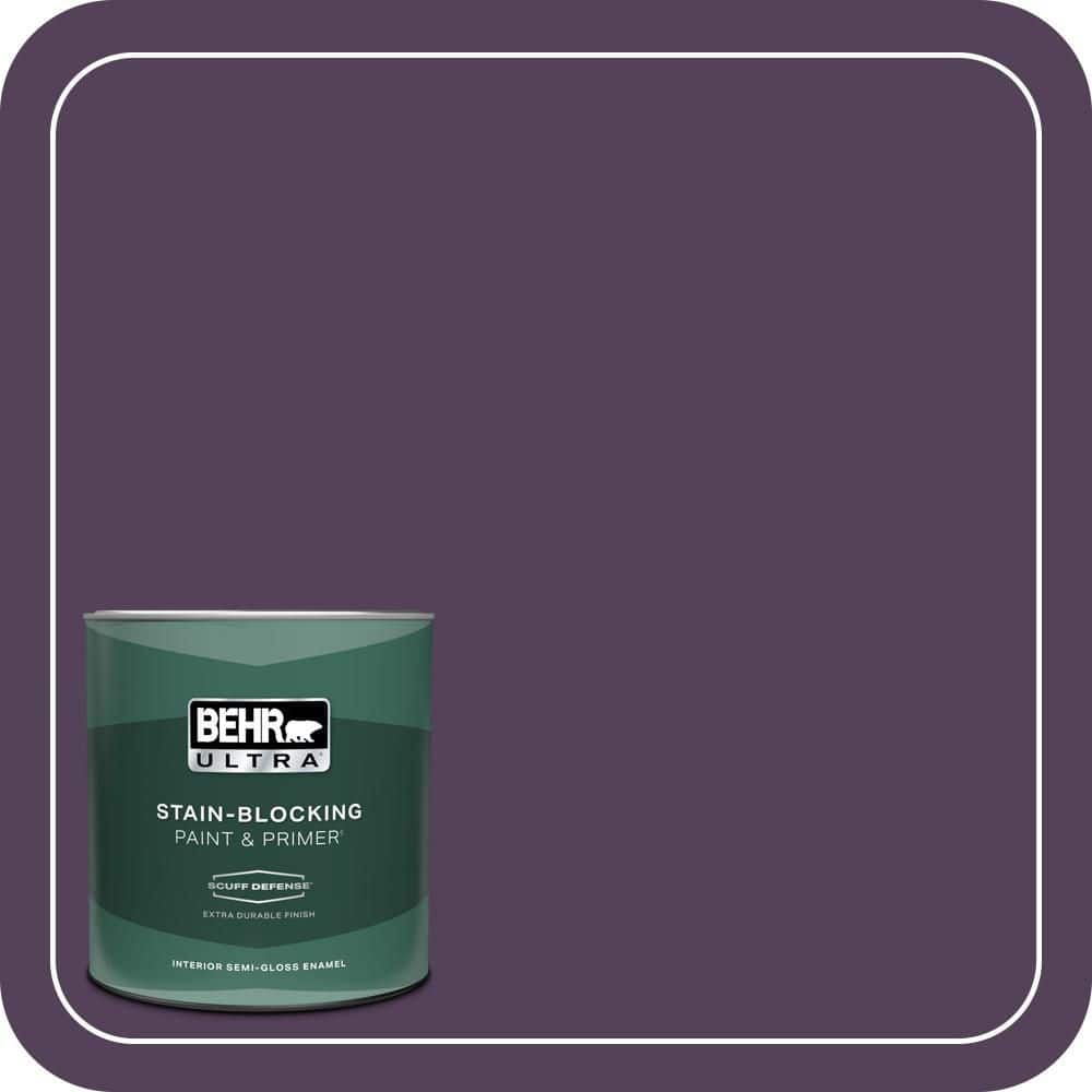 BEHR ULTRA 1 qt. #S-H-680 Purple Bloom Extra Durable Semi-Gloss Enamel Interior Paint & Primer