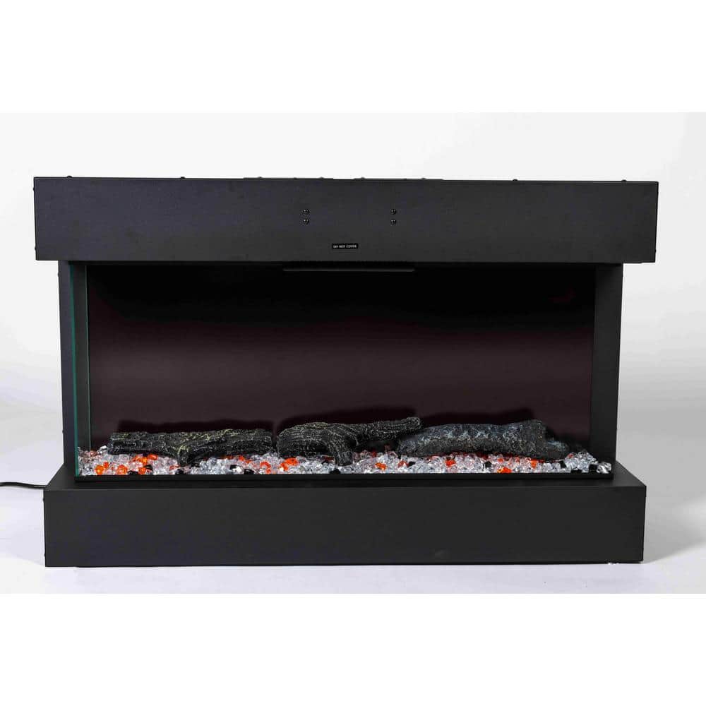 Clihome 75 in. 3-Sided Glass Wall Mounted and Embedded Electric Fireplace Insert (1)
