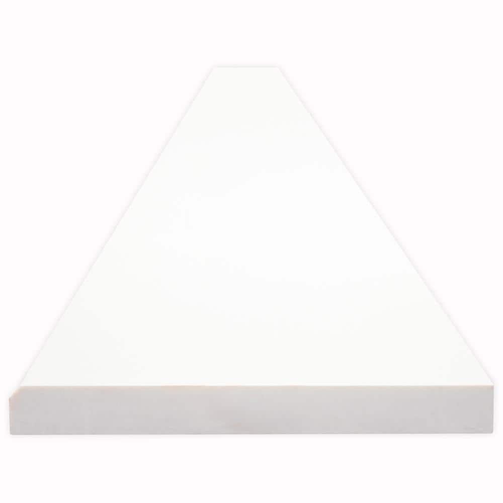 MSI Bright White 6 in. x 73 in. Polished Engineered Marble Single Beveled Threshold Tile (6.08 lin. ft. /Each) (4)