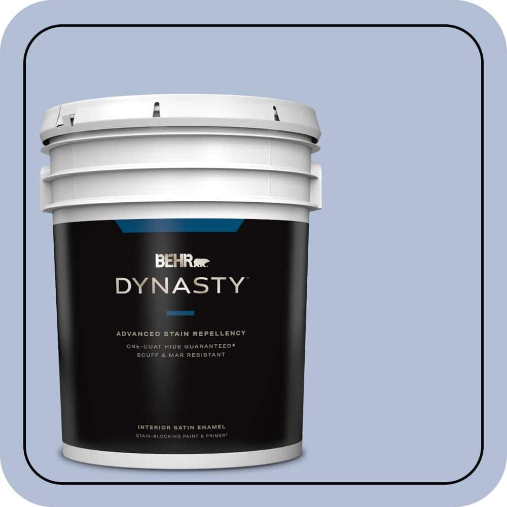 BEHR DYNASTY 5 gal. #MQ5-45 Movie Magic One-Coat Hide Satin Enamel Interior Stain-Blocking Paint & Primer