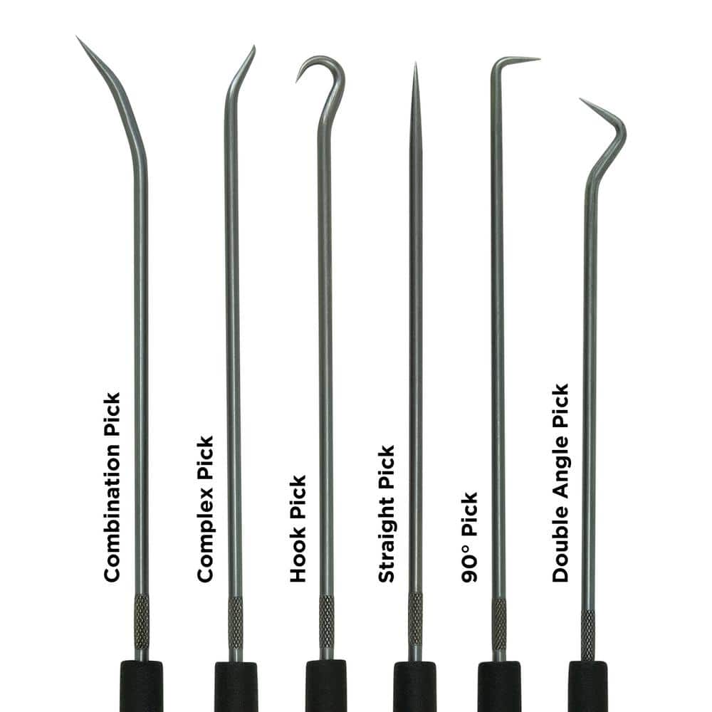 ULLMAN 9.75 in. Hook and Pick Set with Cushion Grip (6-Piece) (2)