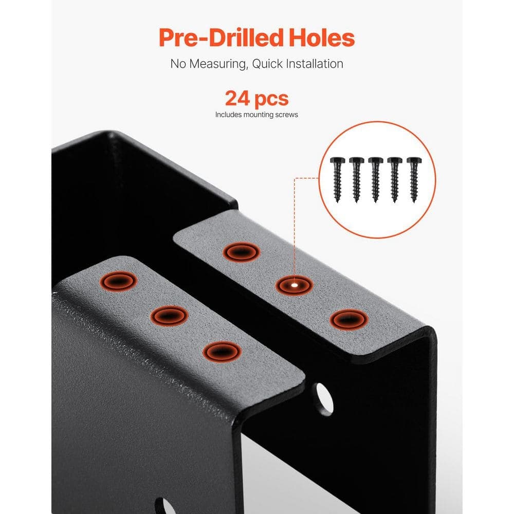 SKYSHALO Concealed Joist Hanger, 2 x 4 in. Steel w/ Screws for 1.93 x 3. 62 in. Beam, Suitable for Swing, Wooden Slides, 24-Piece (3)