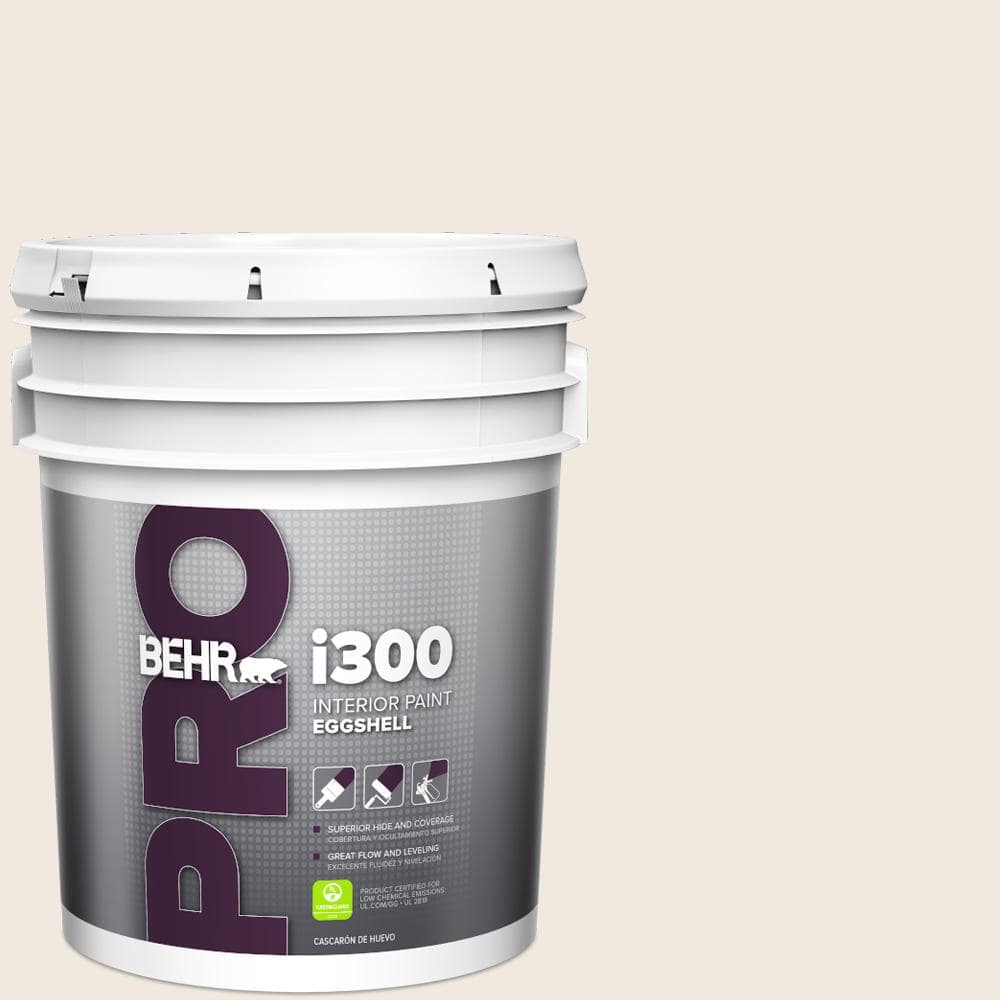 BEHR PRO 5 gal. #720C-1 White Truffle Eggshell Interior Paint