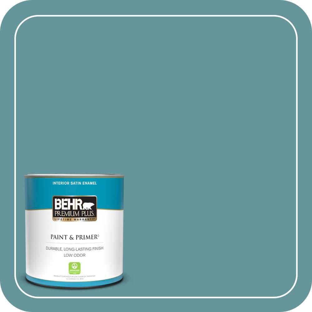 BEHR PREMIUM PLUS #MQ6-33 Vintage Teal Enamel & Primer Color Sample