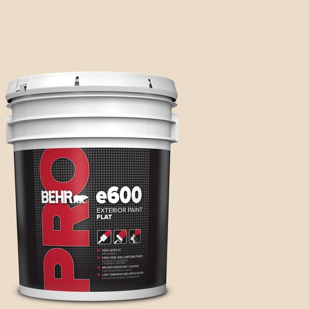 BEHR PRO 5 gal. #290E-1 Weathered Sandstone Flat Exterior Paint