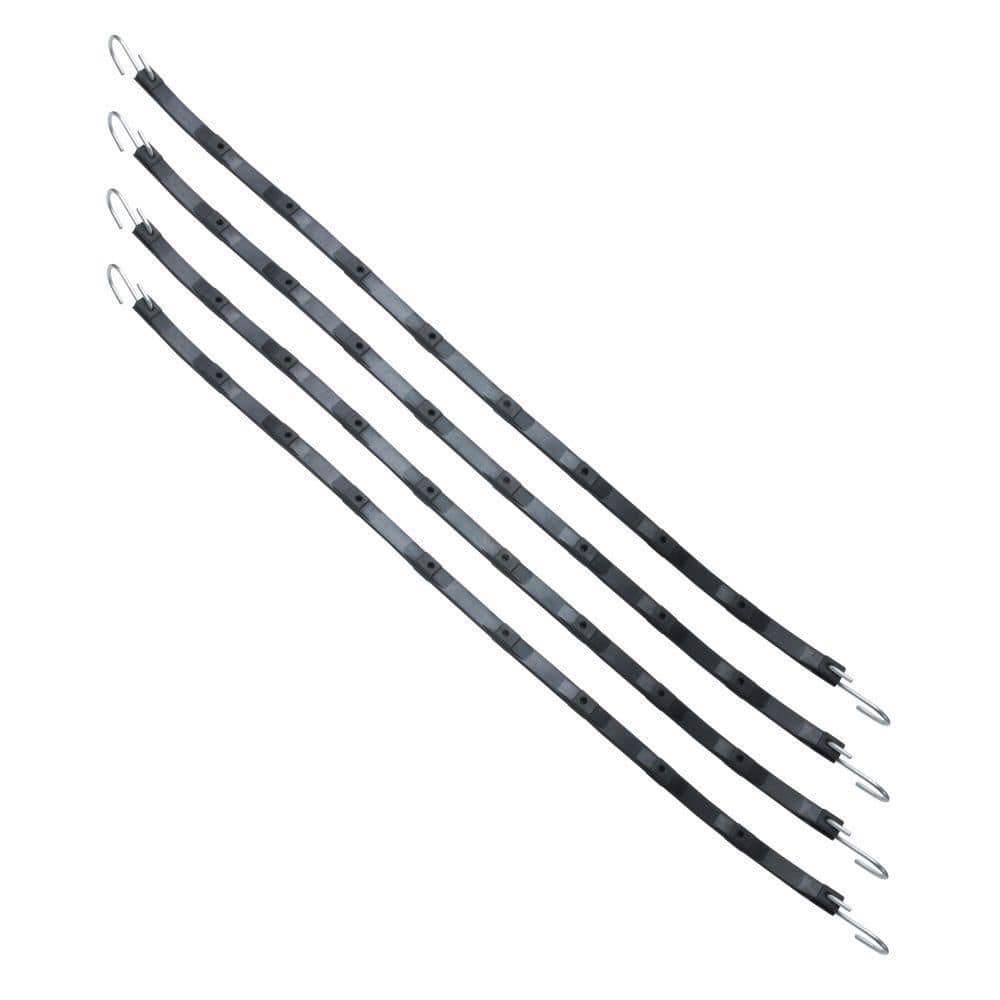 Husky 4 in. - 34 in. Adjustable Heavy Duty EPDM Tarp Strap, (4-Pack)