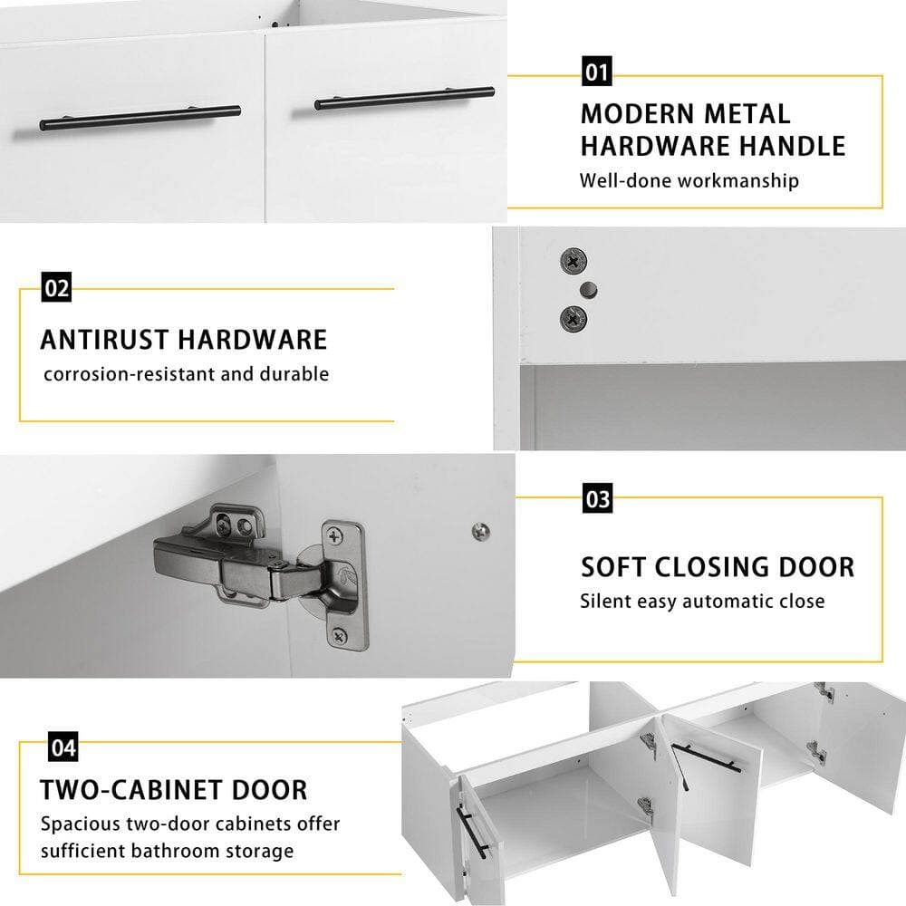 Dueyeeri 58.69 in. Bath Vanity Cabinet without Top Unassembled (2)