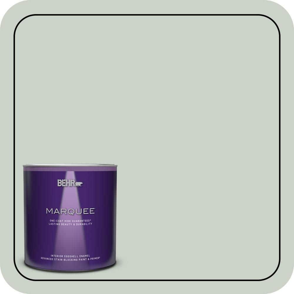 BEHR PREMIUM PLUS #MQ3-48 Shy Green Enamel Interior/Exterior Paint & Primer Color Sample