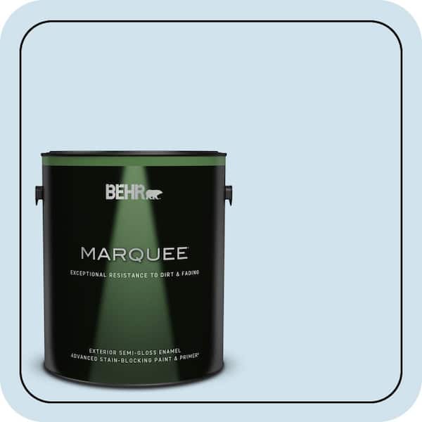 BEHR MARQUEE 1 gal. #M520-1A Soft Cloud Semi-Gloss Enamel Exterior Paint & Primer (2)
