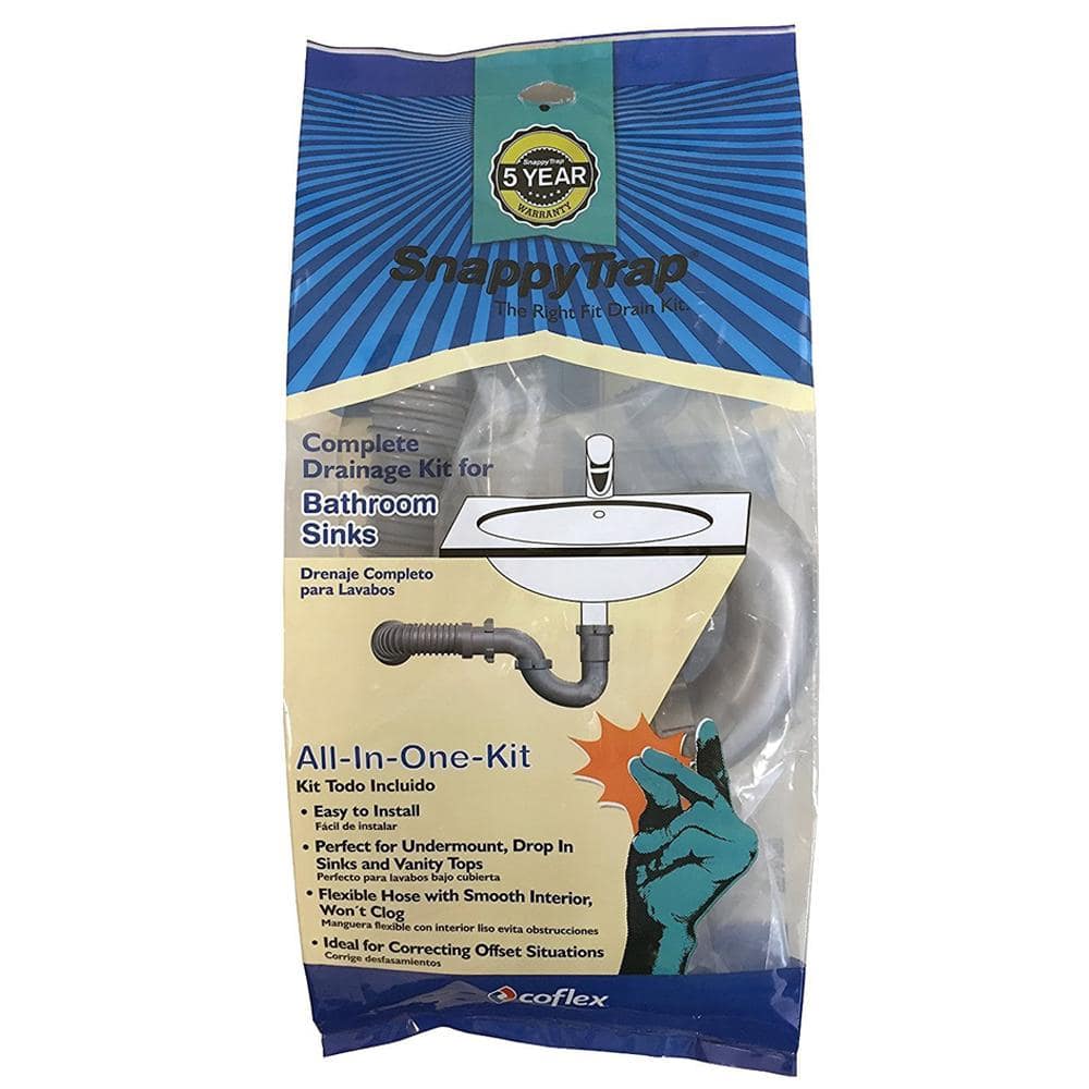 SnappyTrap Universal Drain Kit for Bathroom Sinks (4)