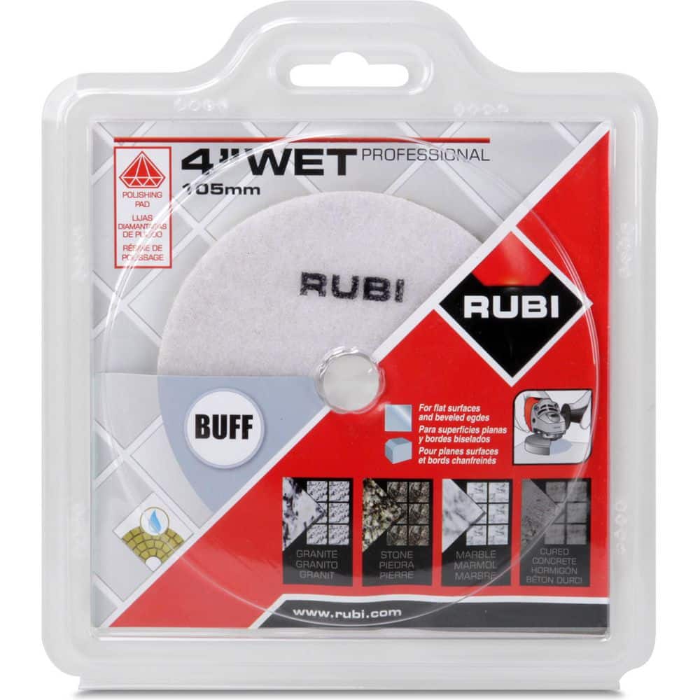 Rubi 4 in. White Resin Wet Polishing Pad (2)