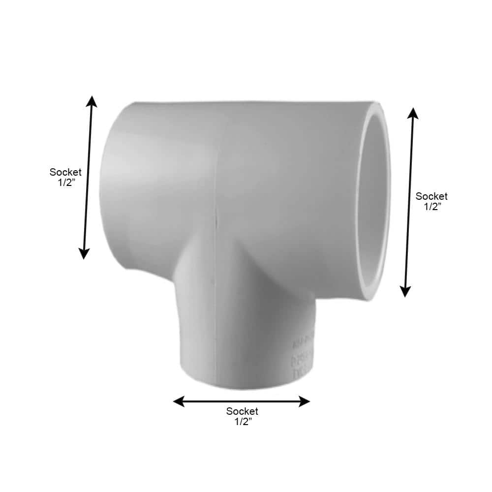 Charlotte Pipe 1/2 in. PVC Tee S x S x S Pro Pack (15-Pack) (3)