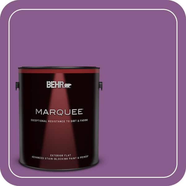 BEHR MARQUEE 1 gal. #670B-7 Candy Violet Flat Exterior Paint & Primer (2)
