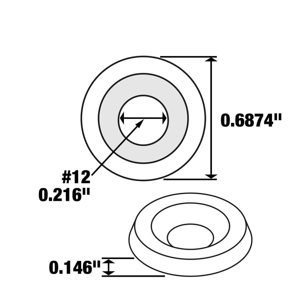 Everbilt #12 Stainless-Steel Finishing Washers (5-Pack) (2)