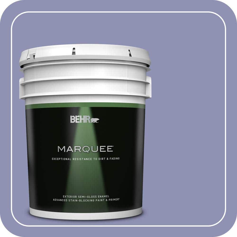 BEHR MARQUEE 5 gal. #630D-5 Wild Wisteria Semi-Gloss Enamel Exterior Paint & Primer