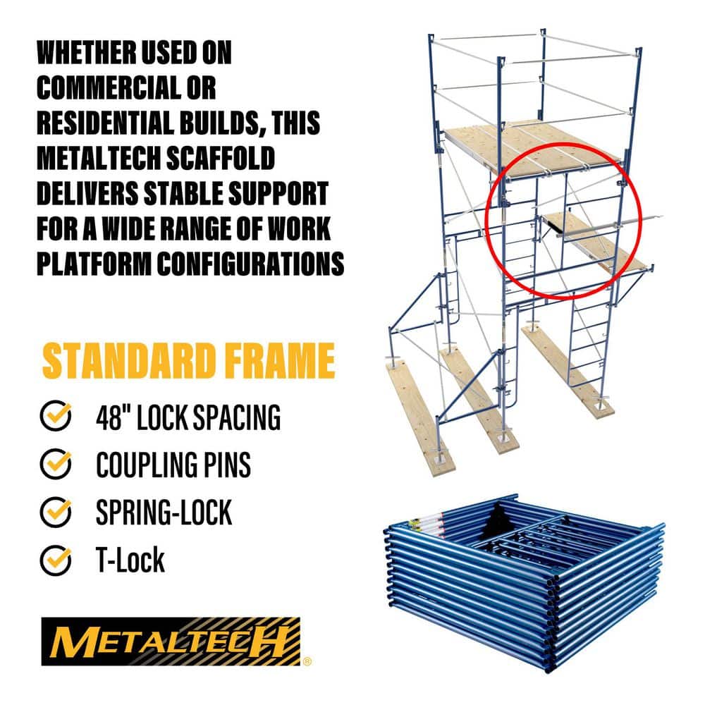 MetalTech Saferstack Series Blue Standard Mason Scaffold Frame (4)