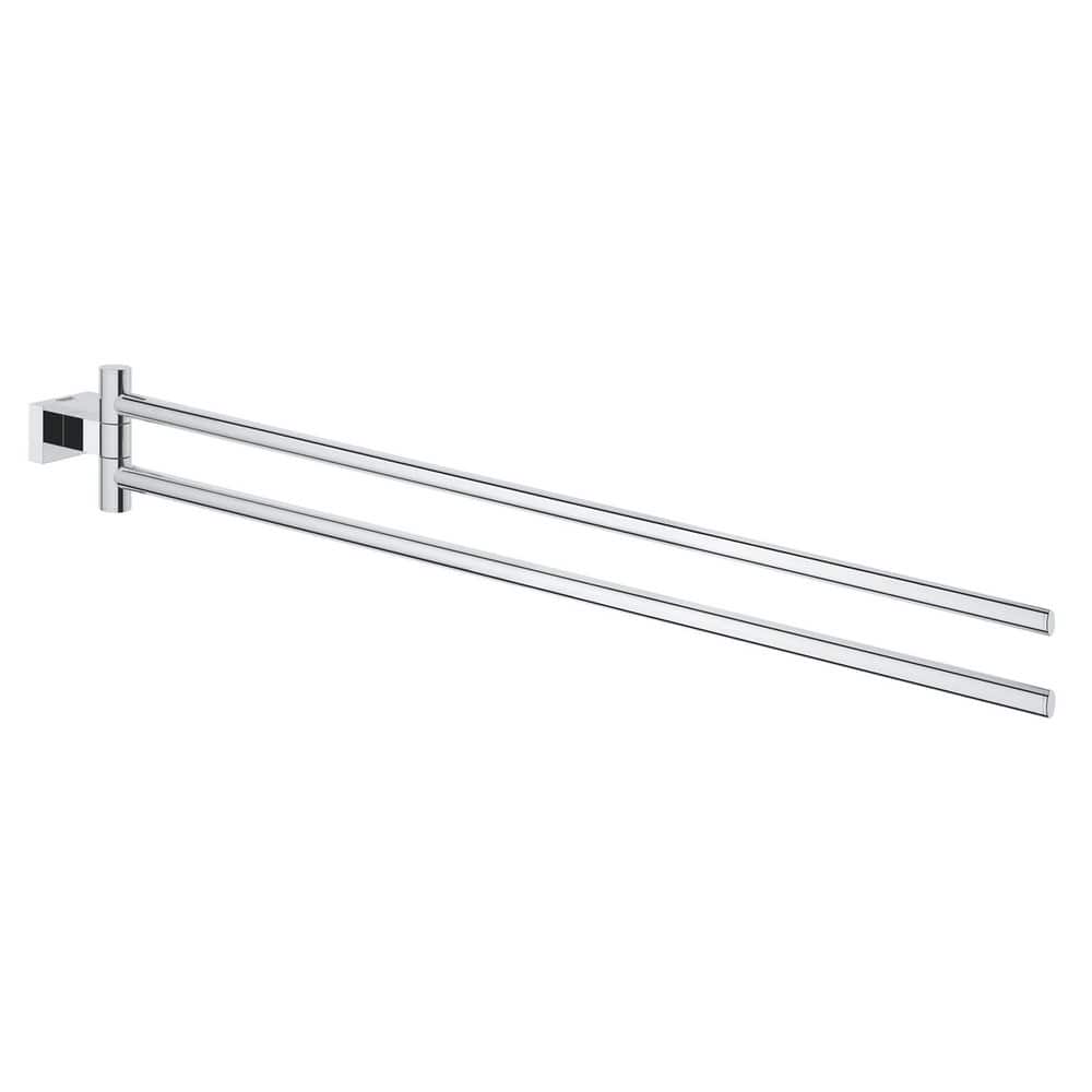 GROHE Essentials Cube 18 in. Double Towel Bar in StarLight Chrome (1)
