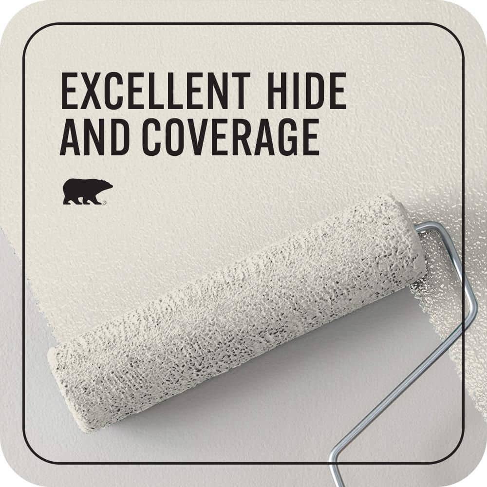 BEHR PREMIUM PLUS #BWC-13 Smoky White Enamel EcoMix Plant-Based & Primer (2)