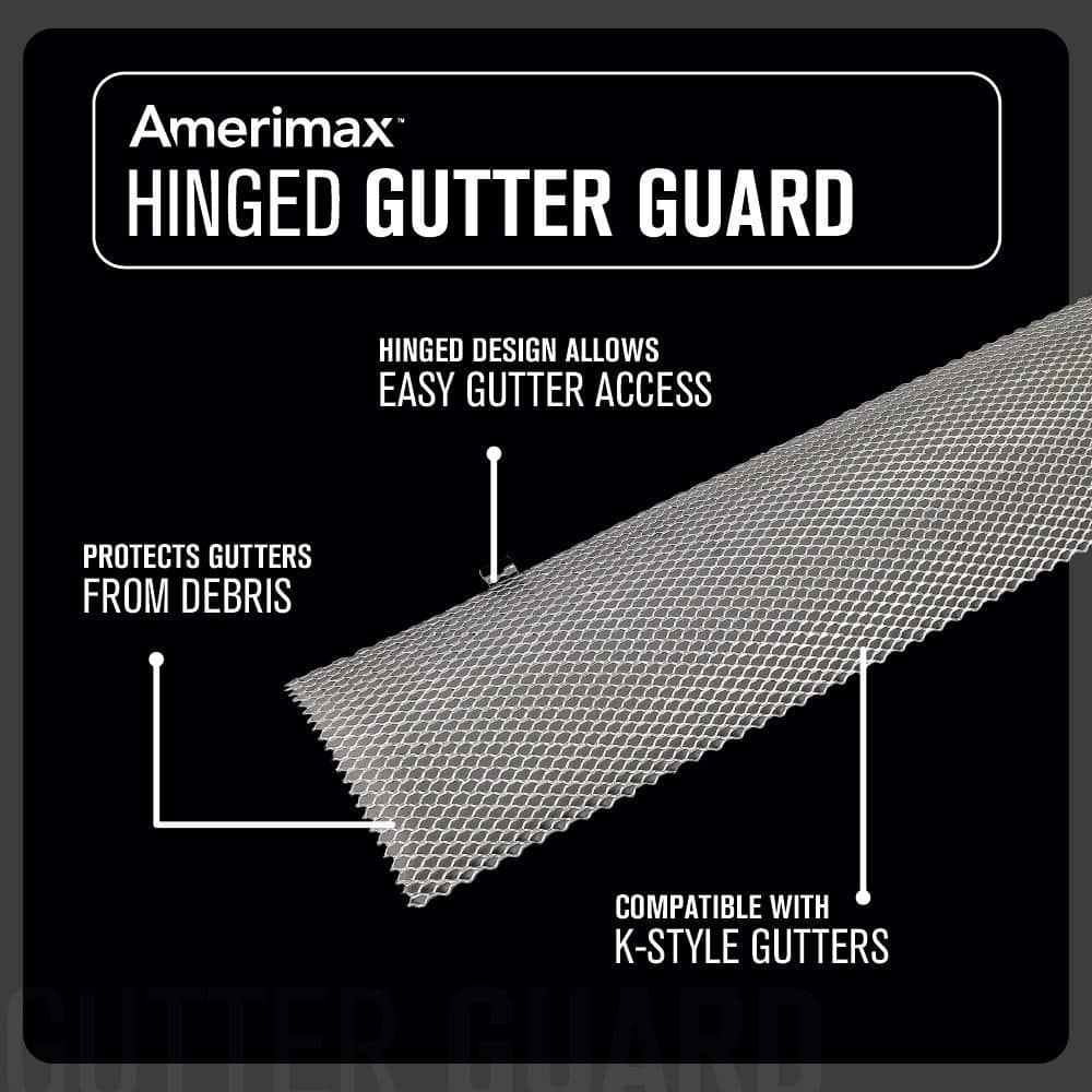 Amerimax Home Products Hinged 6 in. x 3 ft. Unpainted Galvanized Steel Mesh Gutter Guard (3)