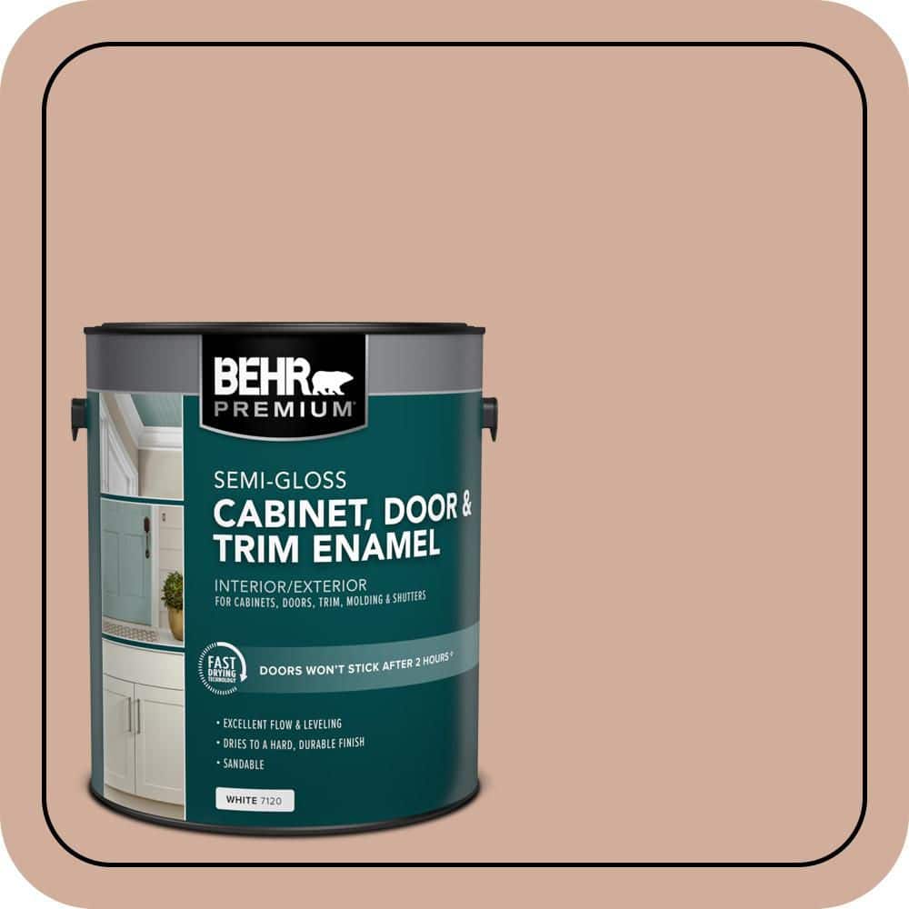 BEHR PREMIUM 1 Gal. #S200-3 Iced Copper Semi-Gloss Enamel Interior Cabinet and Trim Paint