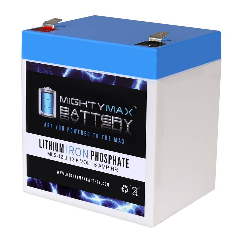 MIGHTY MAX BATTERY 12-Volt 5AH Lithium Replacement Battery compatible with EB1250, ELB 1250A (1)
