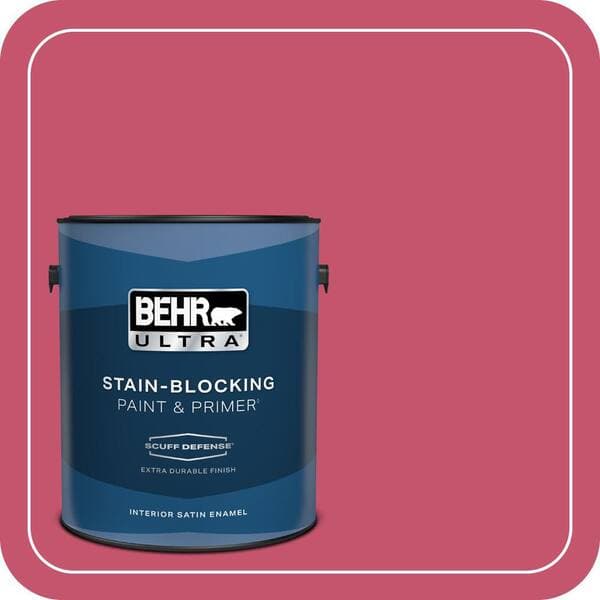 BEHR PREMIUM PLUS #120B-7 Tropical Smoothie Flat Interior/Exterior Paint & Primer Color Sample (3)