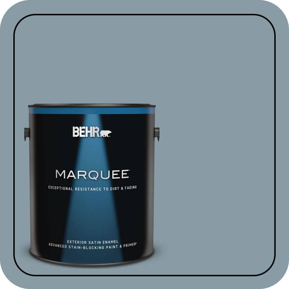BEHR MARQUEE 1 gal. #MQ5-27 Rainy Season Satin Enamel Exterior Paint & Primer (1)