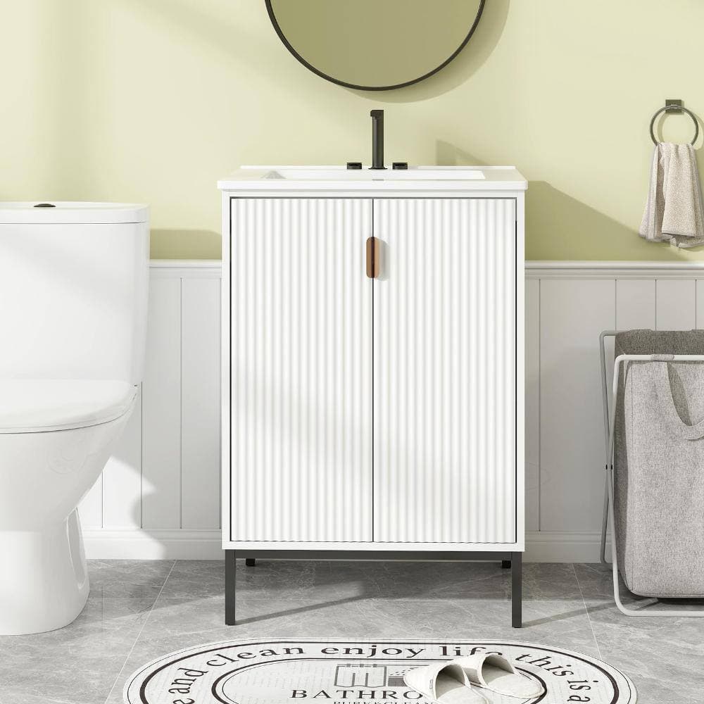 Volenca 24 Inch Bathroom Vanity with Sink Combo and Adjustable Shelf (2)