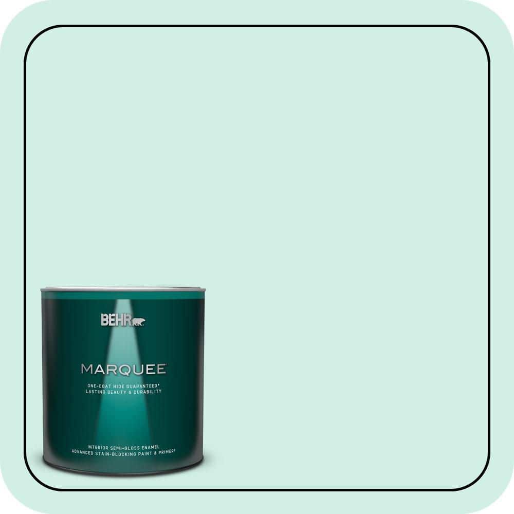 BEHR MARQUEE 1 qt. #P440-1 Shimmering Pool Semi-Gloss Enamel Interior Paint & Primer